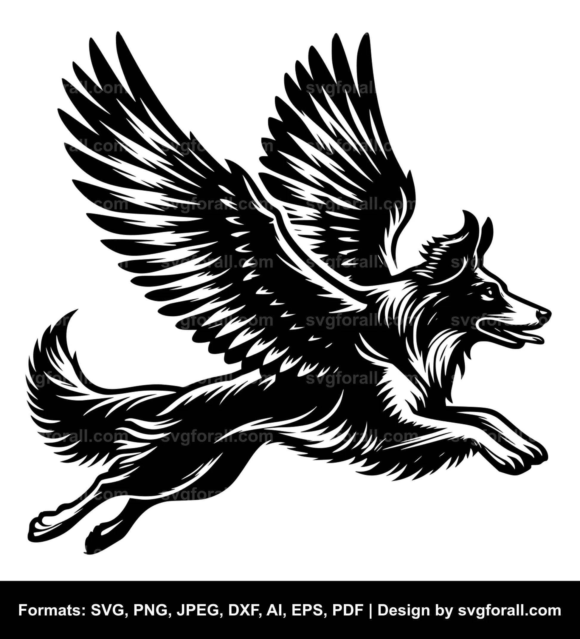 Flying Dog SVG PNG