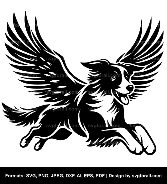 Flying Dog SVG Vector