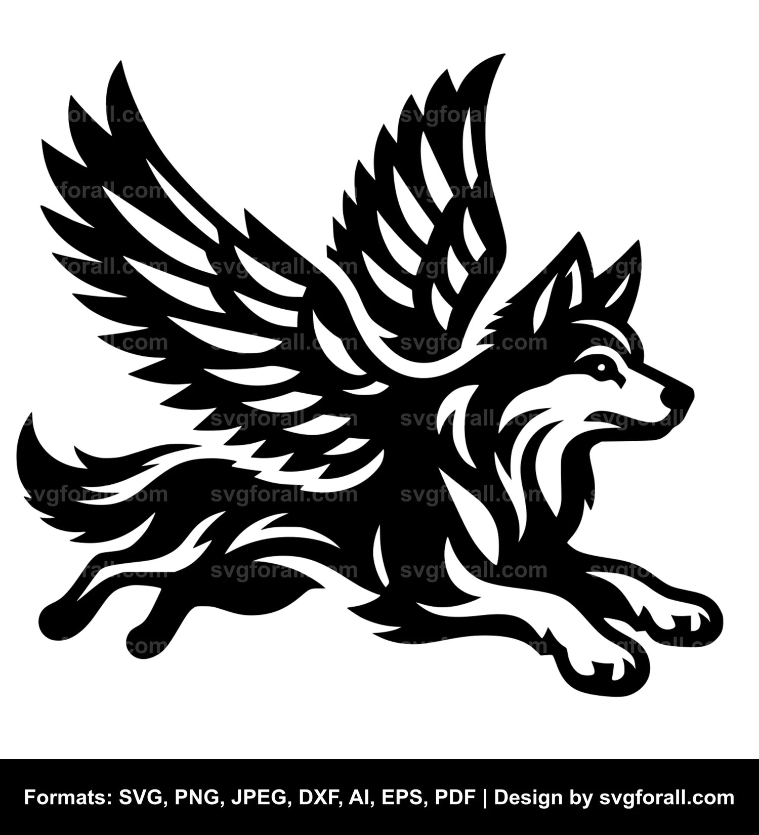 Flying Dog Vector SVG