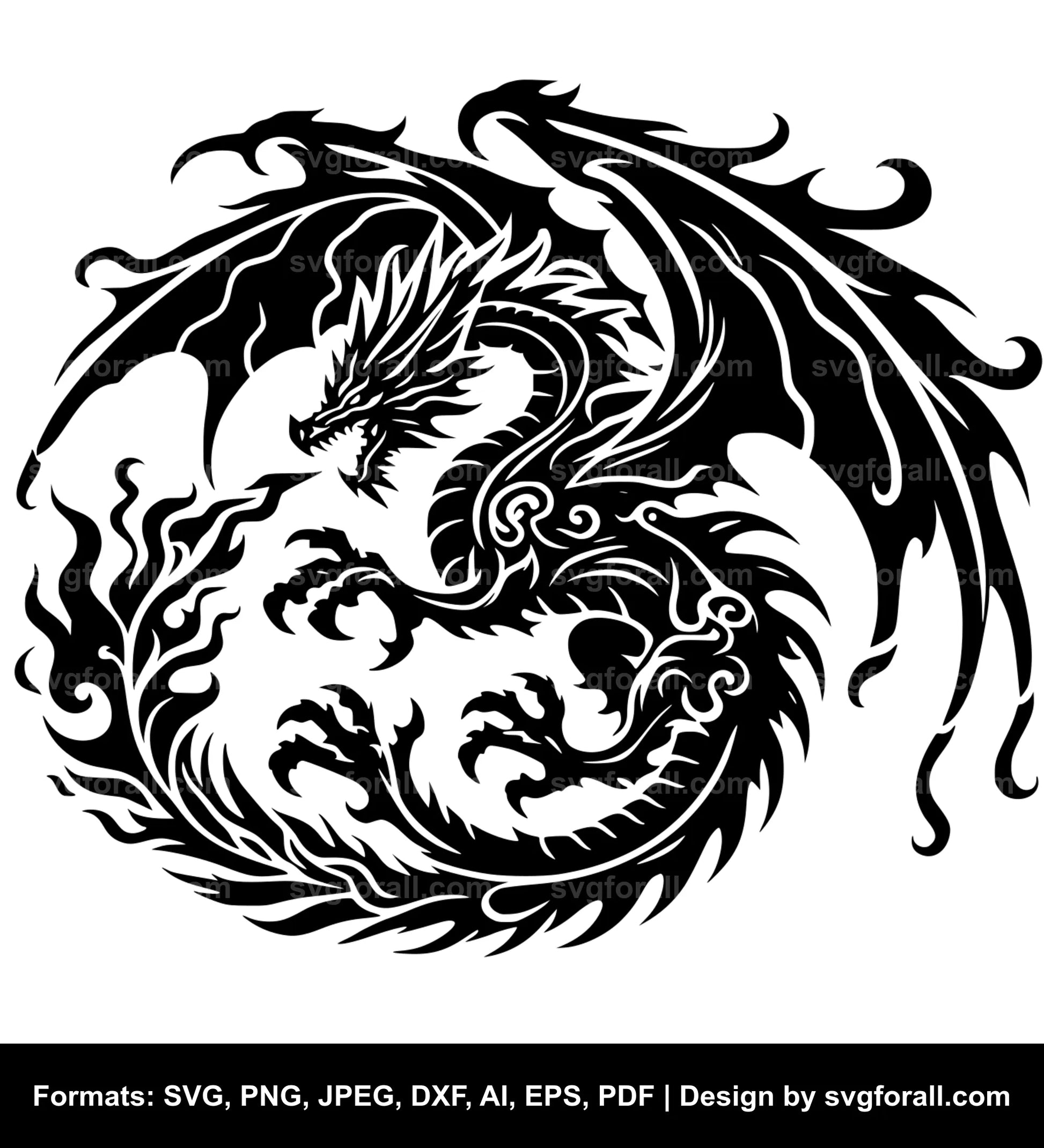 Flying Dragon SVG File