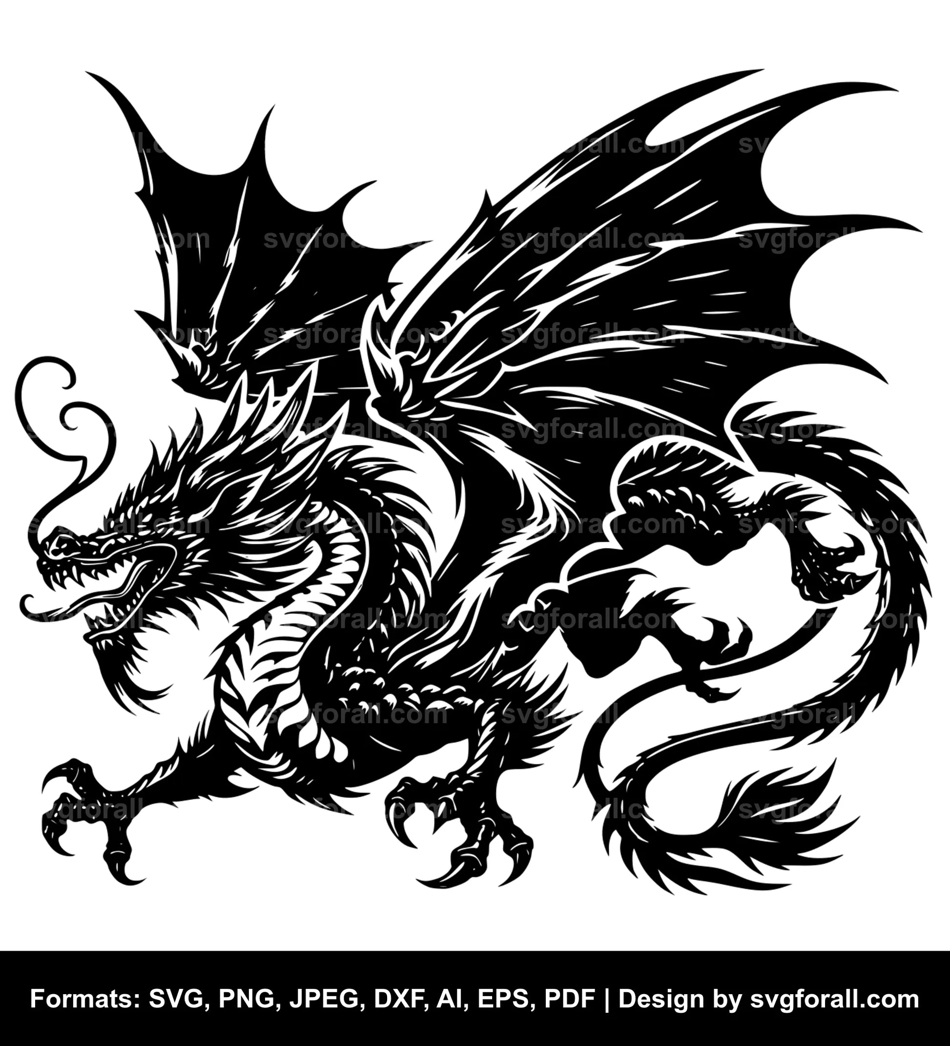 Flying Dragon SVG PNG