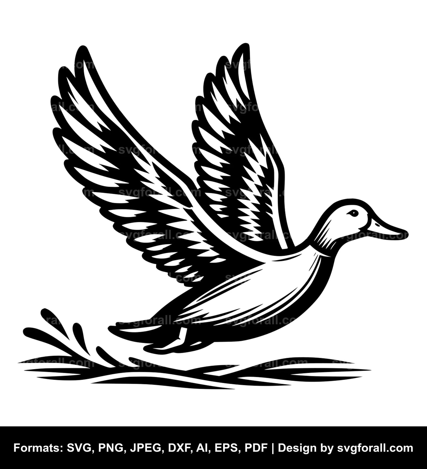 Flying Duck SVG File