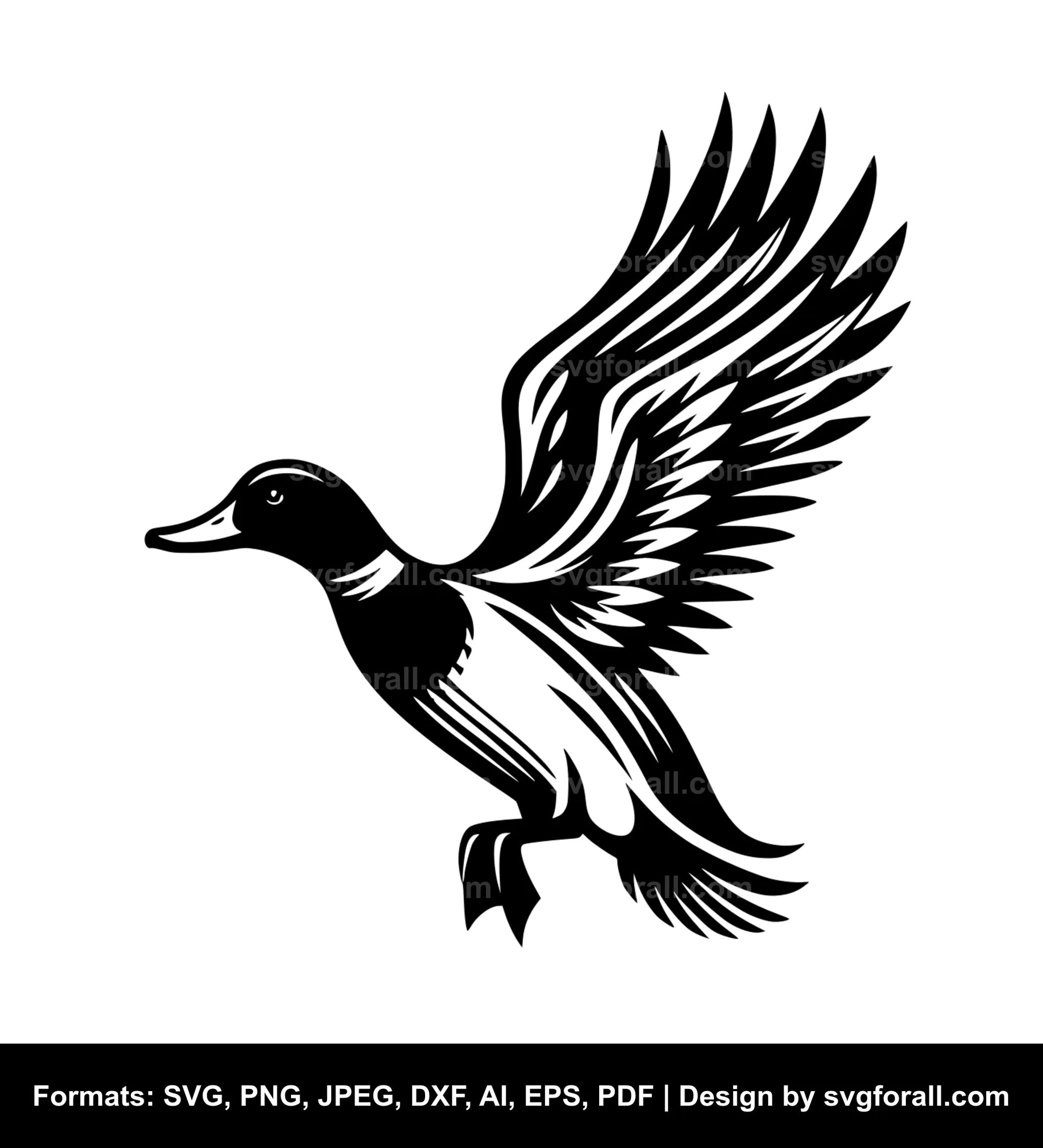 Flying Duck SVG PNG