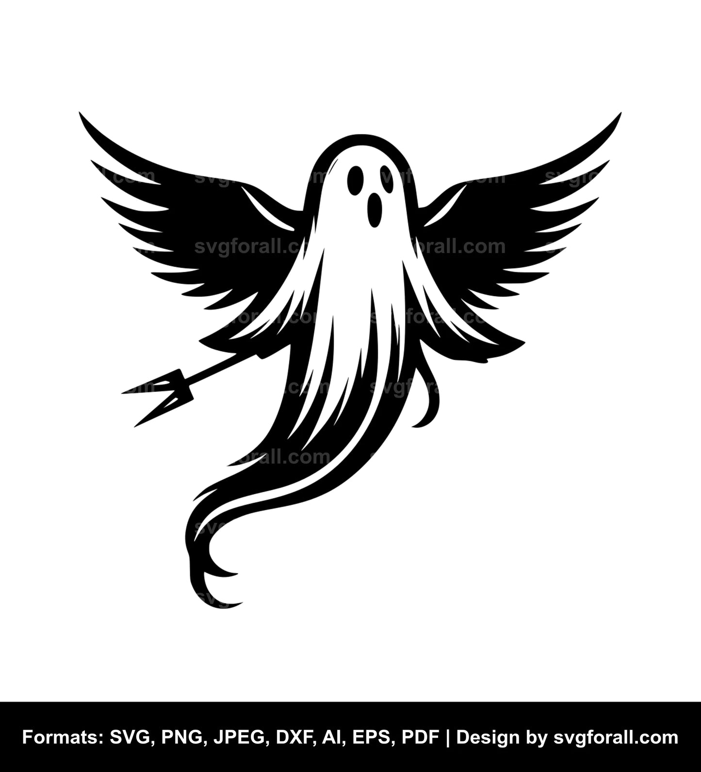 Flying Ghost Black SVG