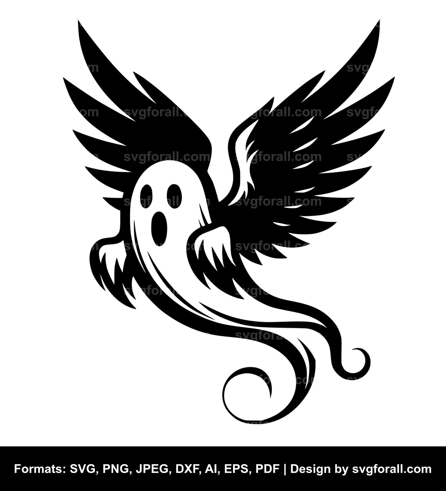 Flying Ghost SVG Design