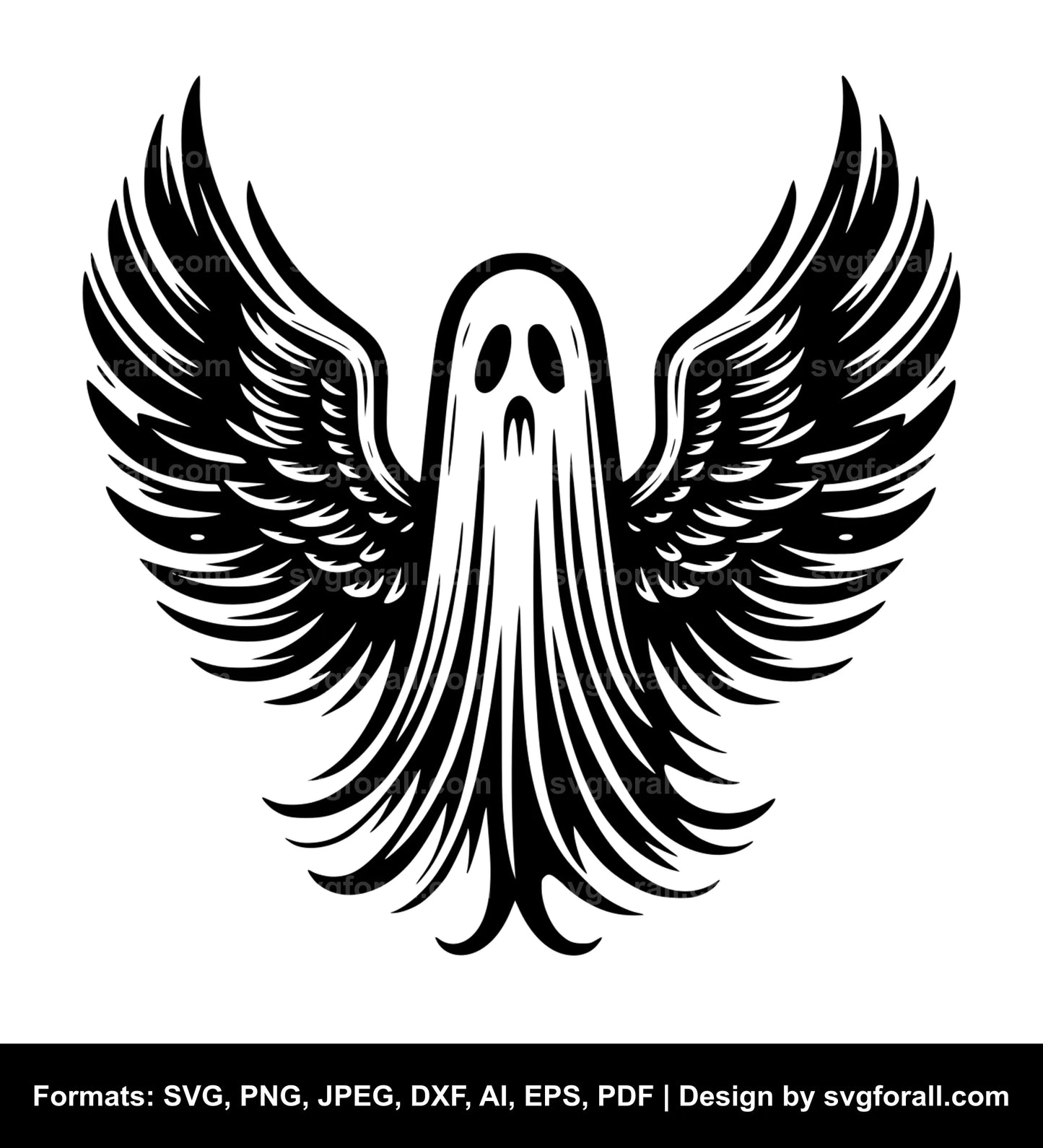 Flying Ghost SVG Vector