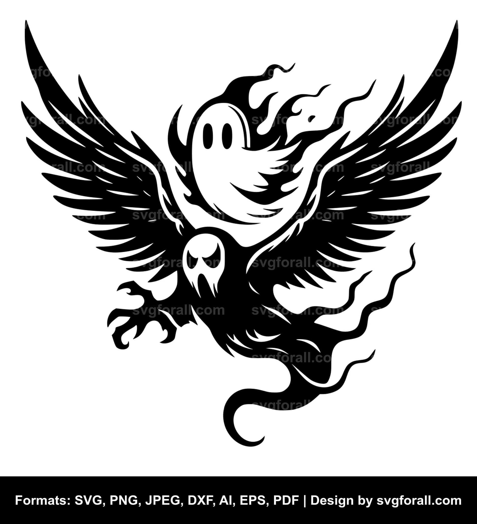 Flying Ghost Vector SVG