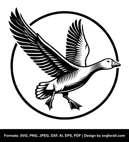 Flying Goose SVG PNG