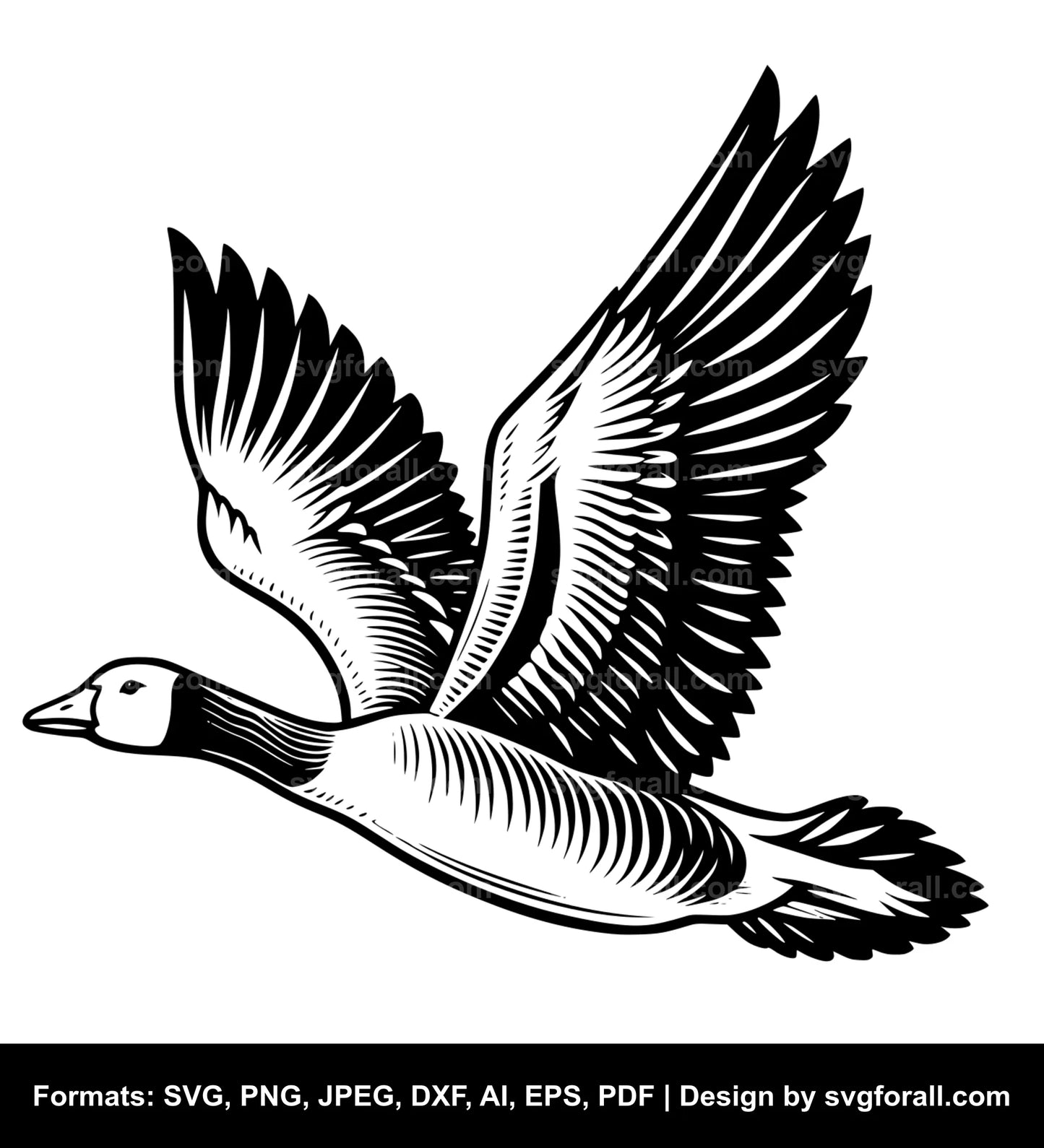 Flying Goose SVG Vector