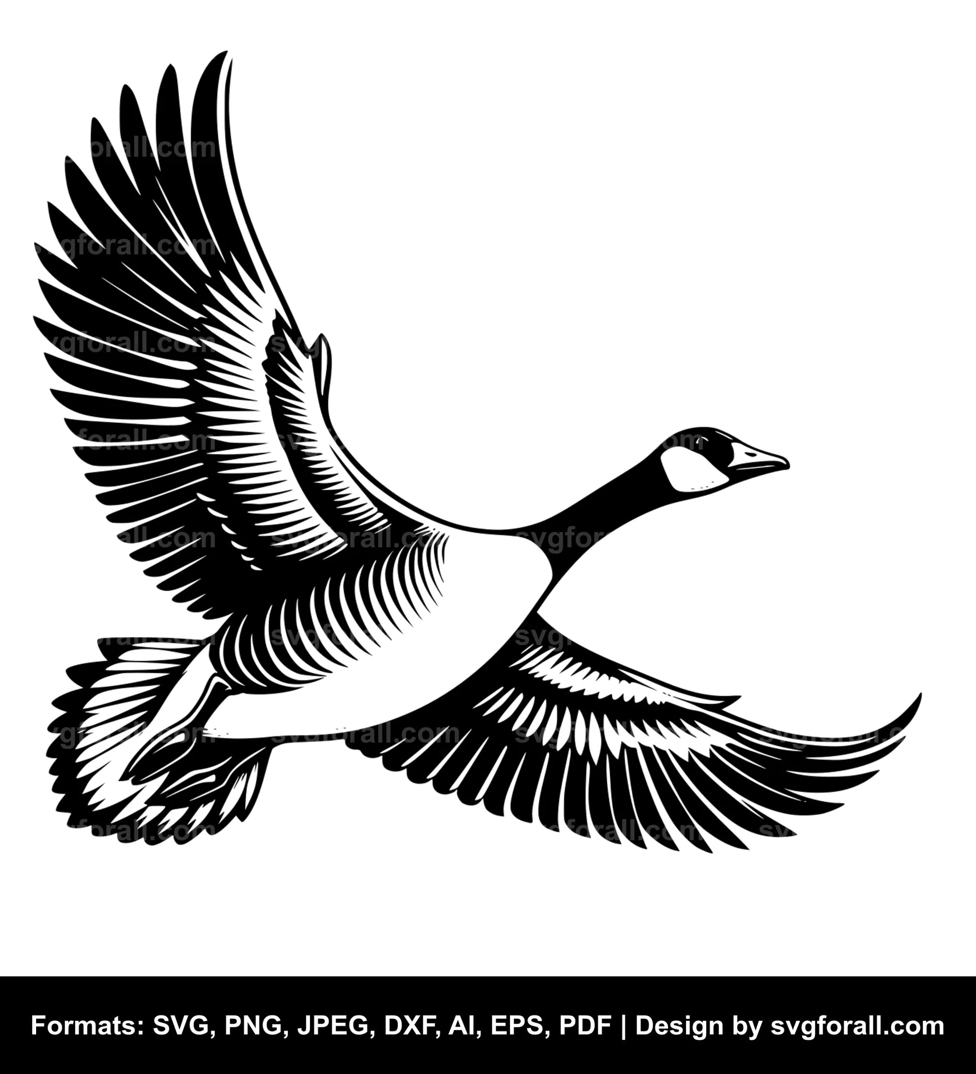 Flying Goose Vector SVG