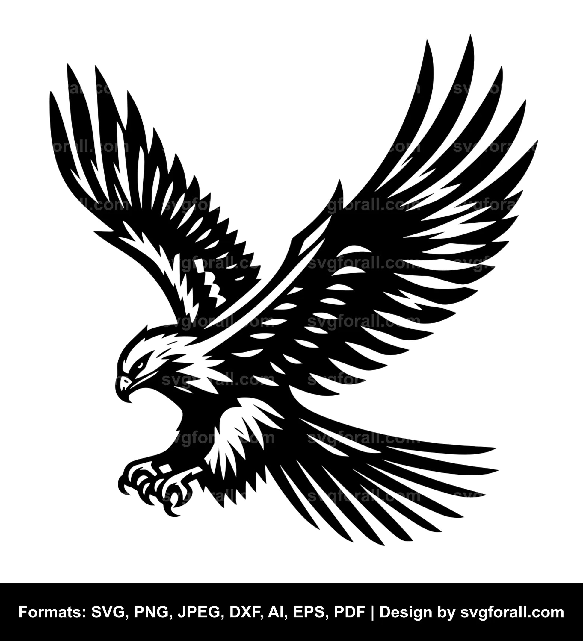 Flying Hawk SVG