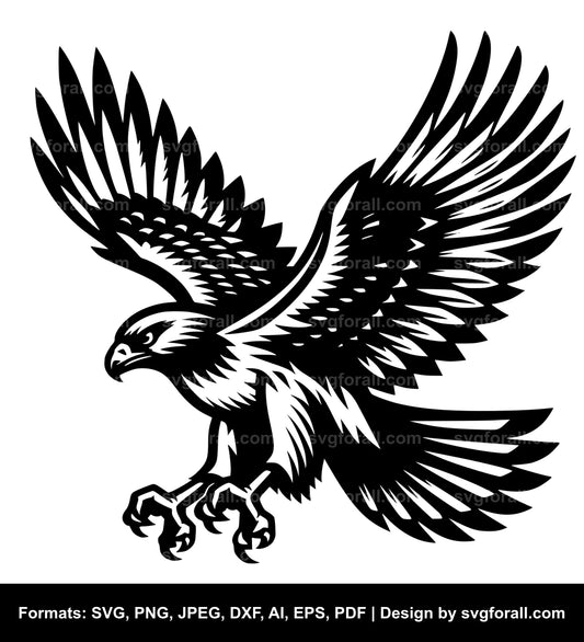 Flying Hawk SVG Vector