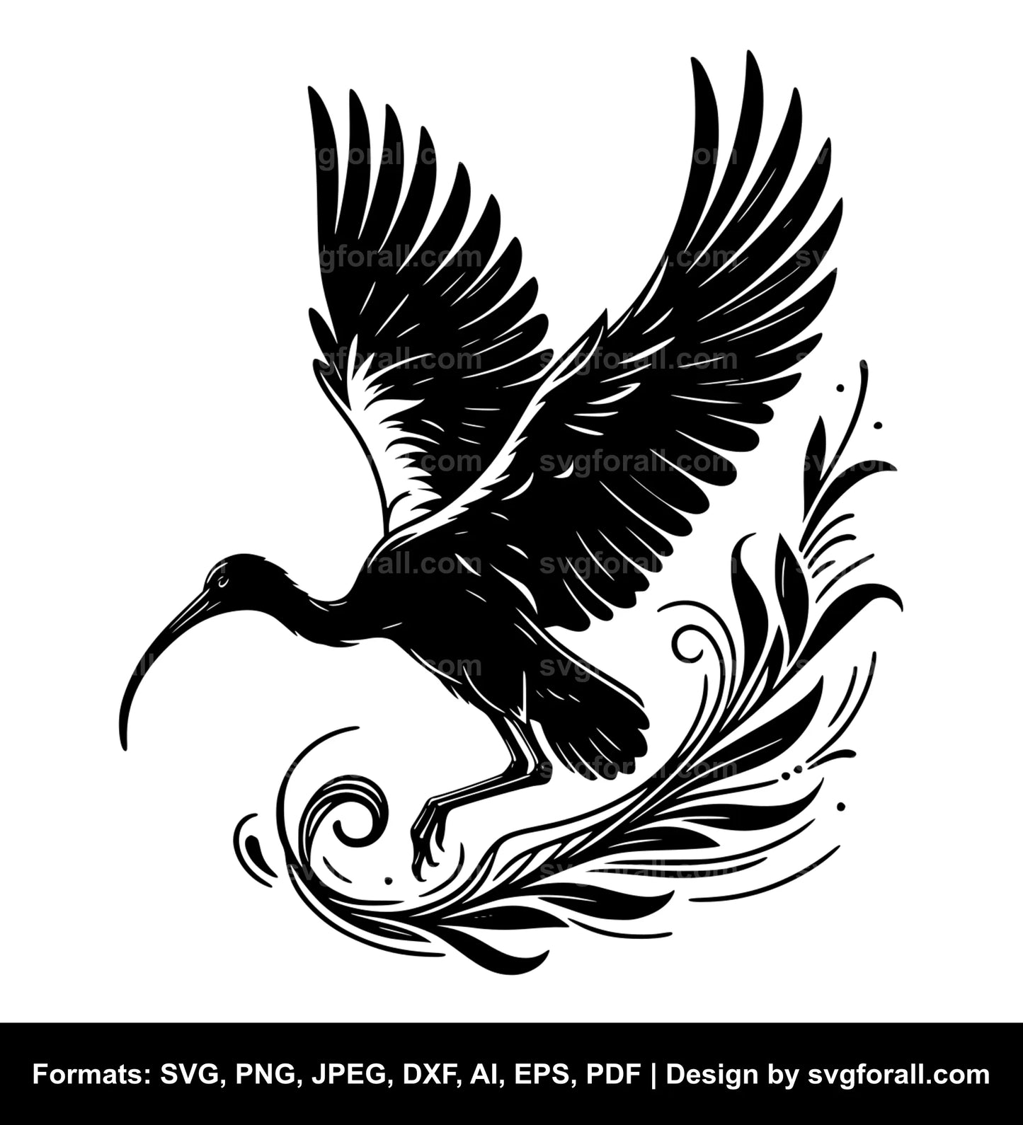 Flying Ibis Black SVG