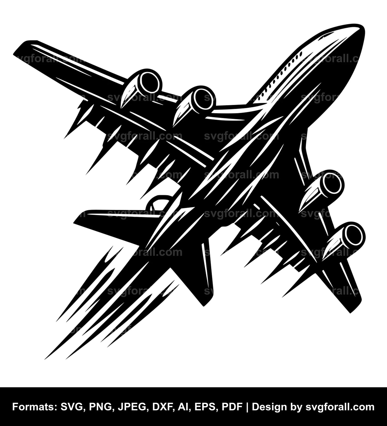 Flying Jet SVG Design