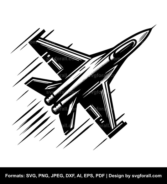 Flying Jet SVG PNG