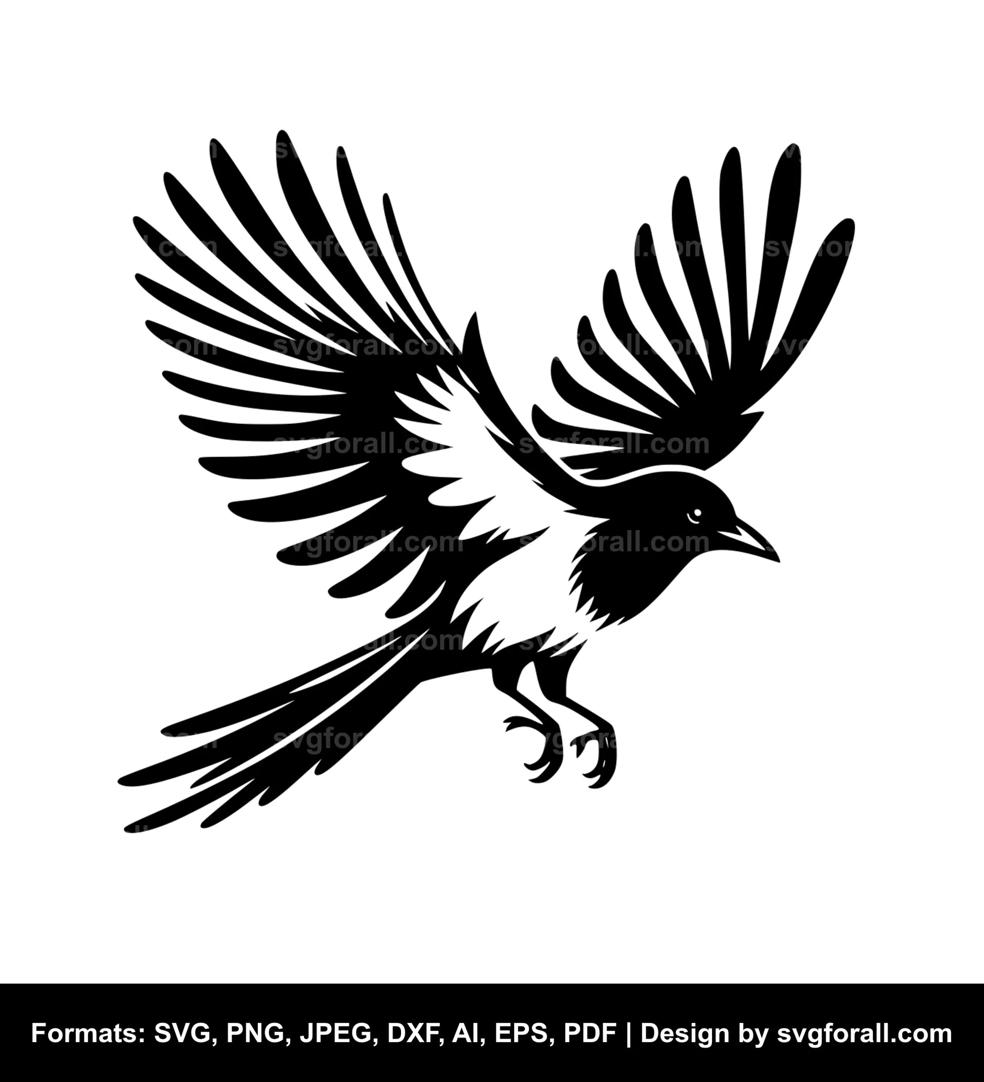 Flying Magpie Cricut SVG