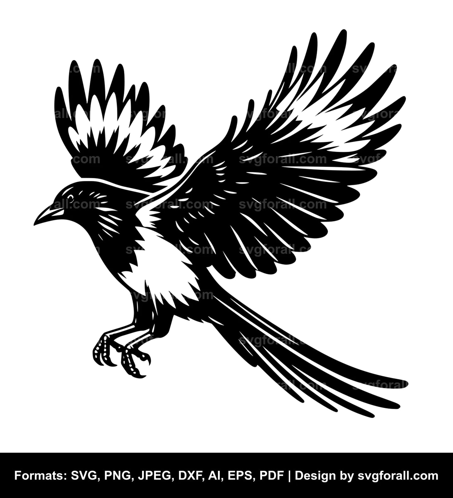 Flying Magpie SVG Design