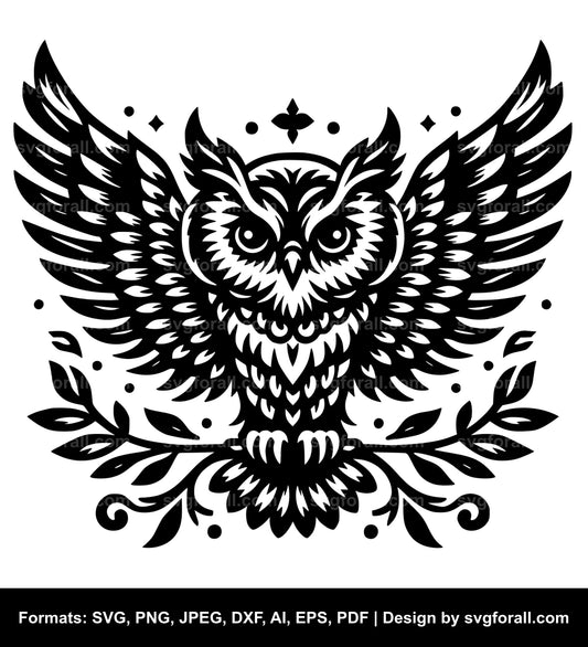 Flying Owl SVG Download