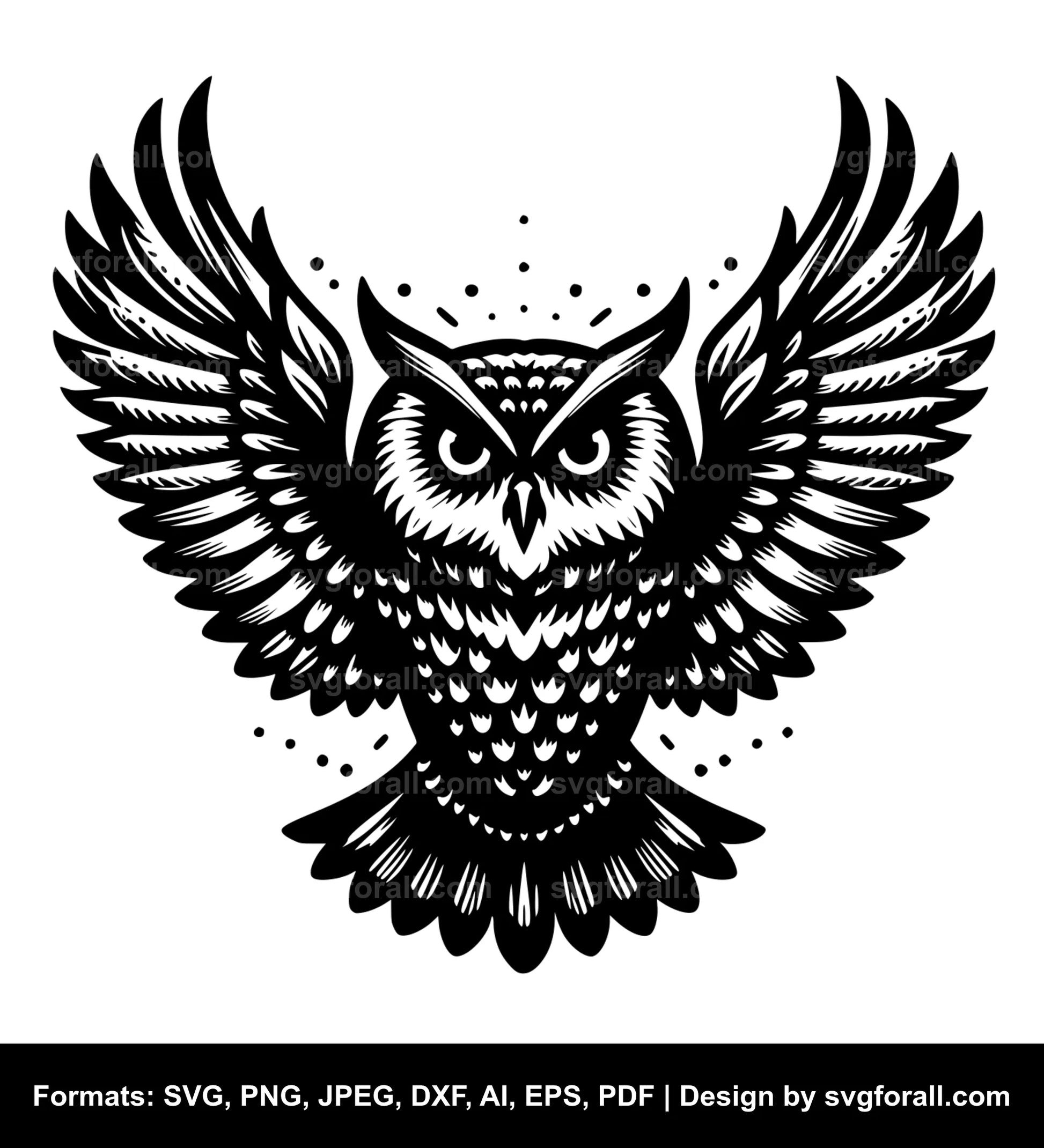 Flying Owl SVG PNG