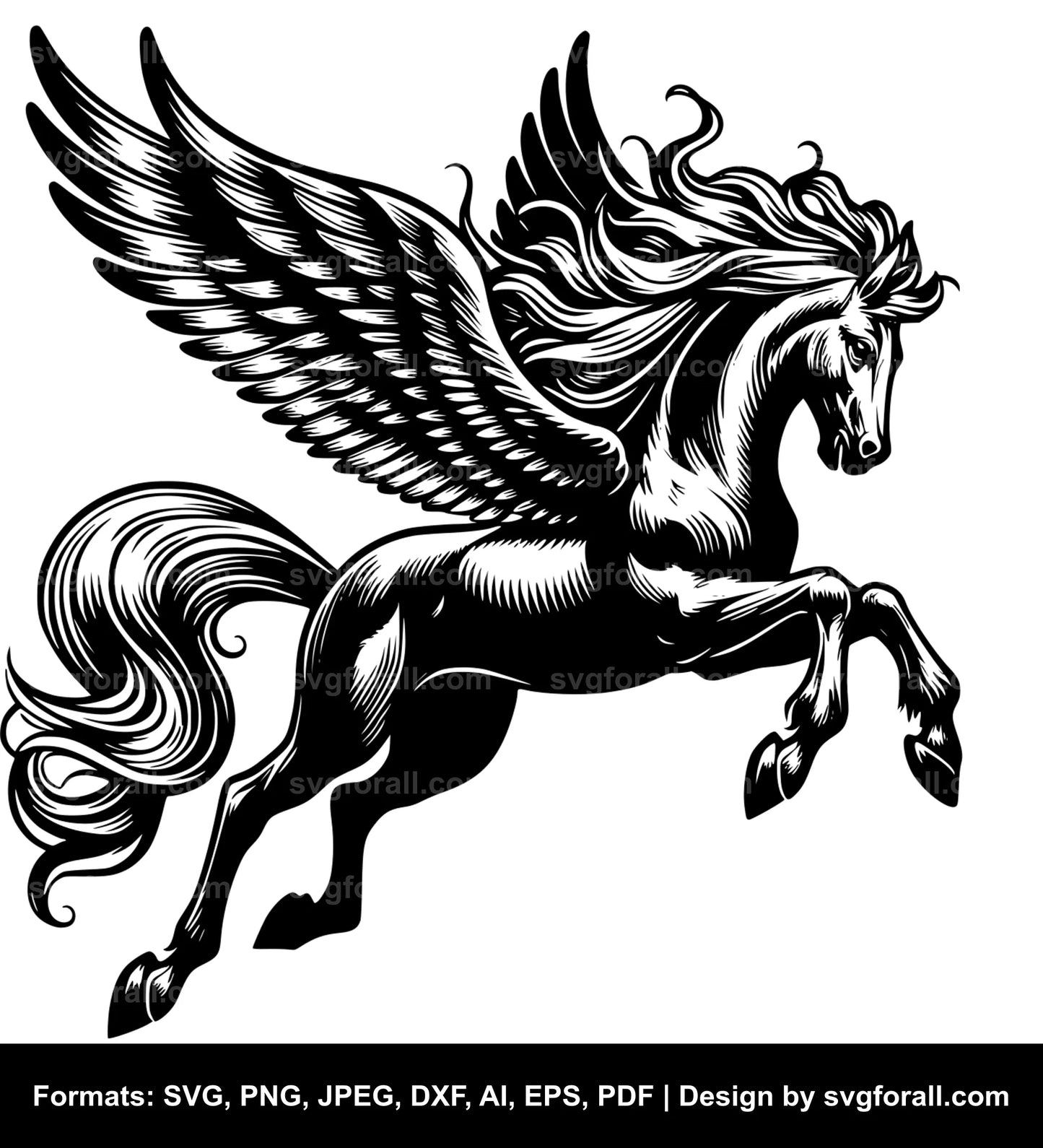 Flying Pegasus SVG File