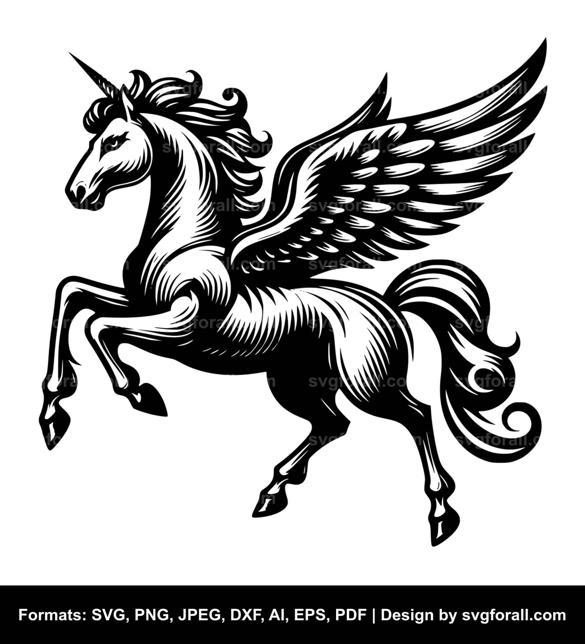 Flying Pegasus SVG PNG