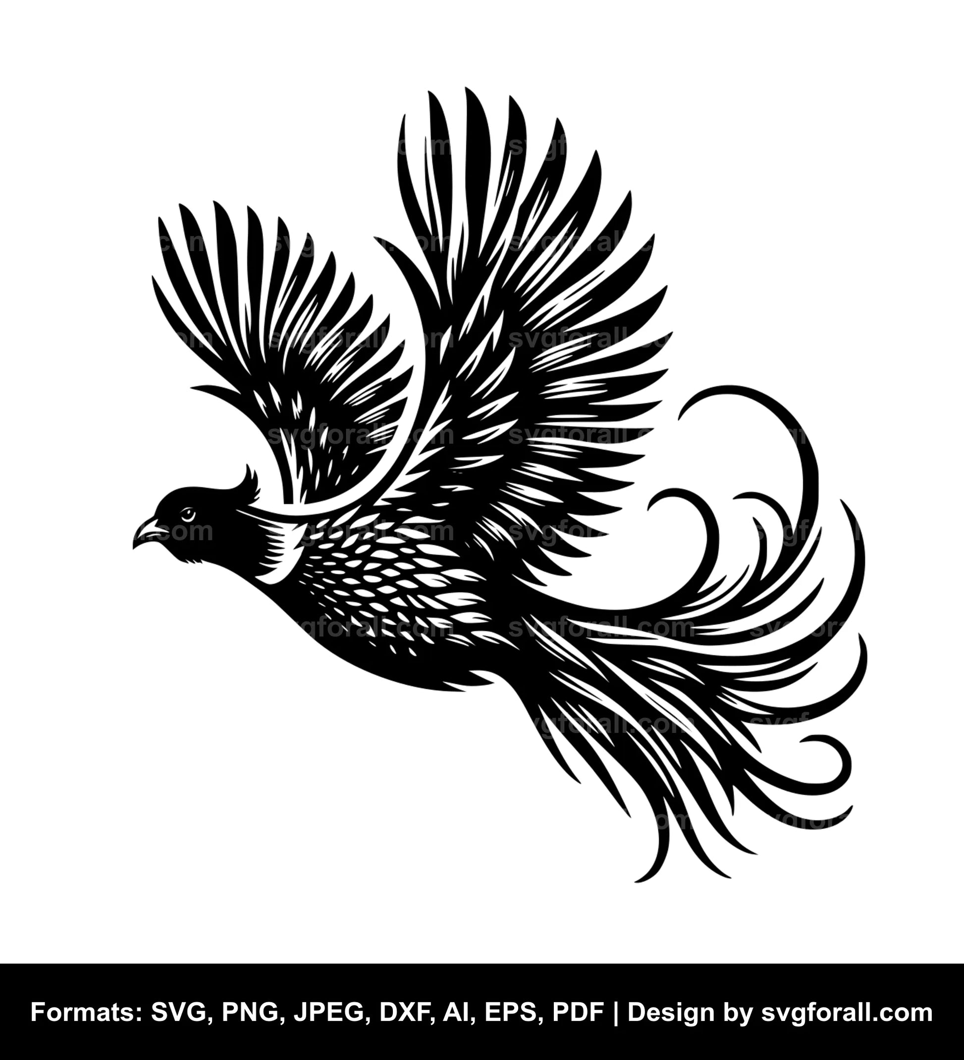 Flying Pheasant SVG