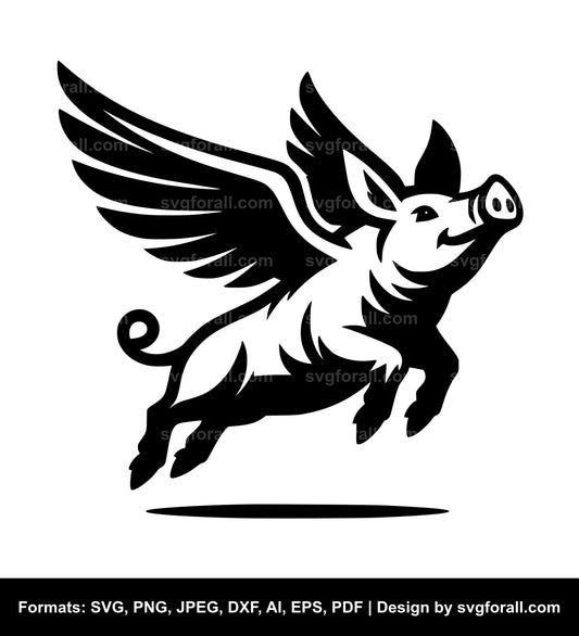 Flying Pig Cricut SVG