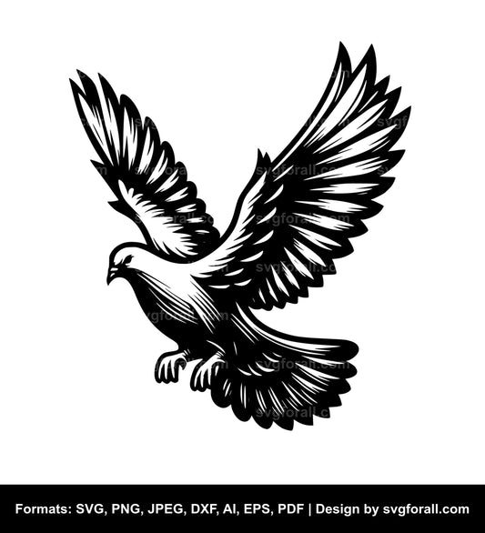 Flying Pigeon SVG Design