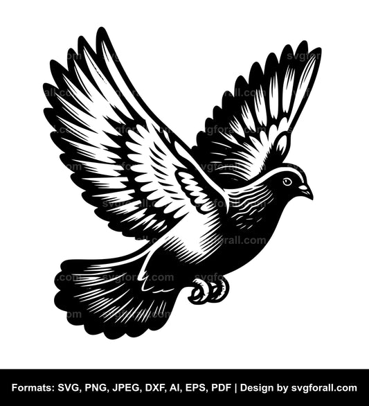 Flying Pigeon SVG File