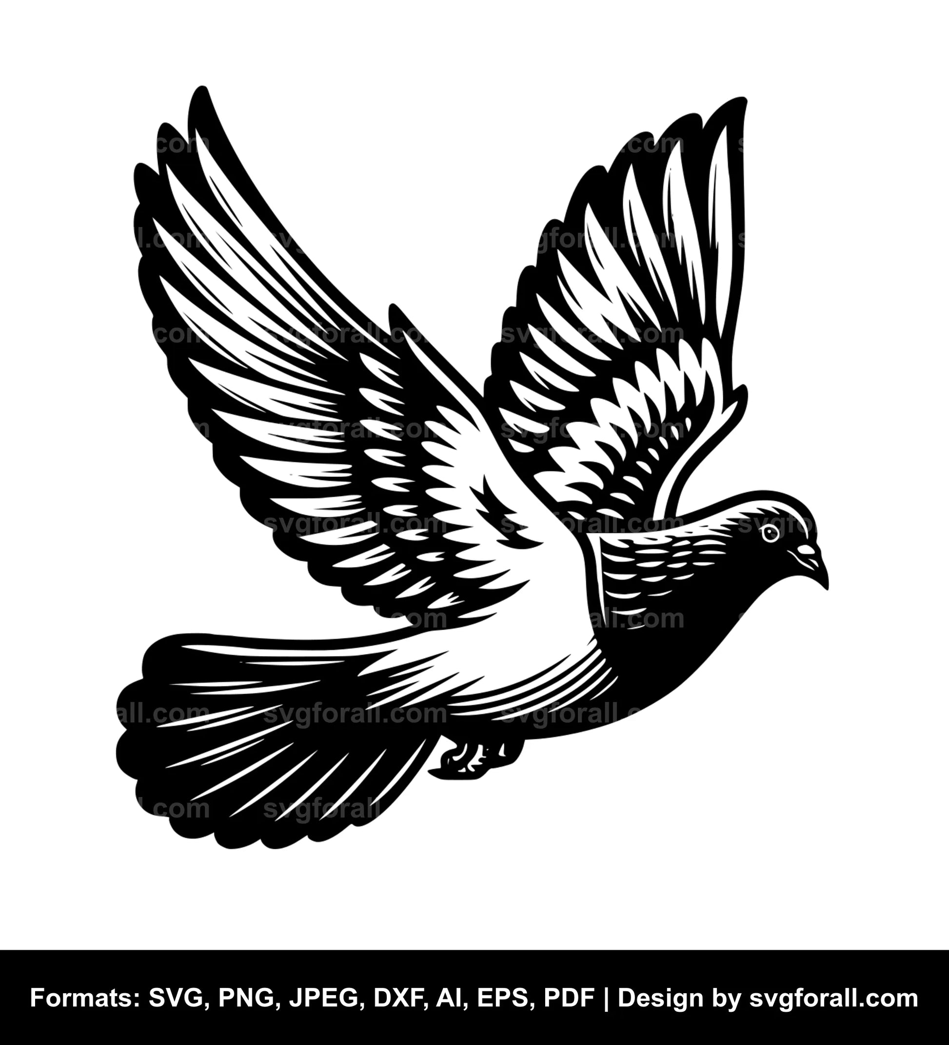 Flying Pigeon SVG PNG