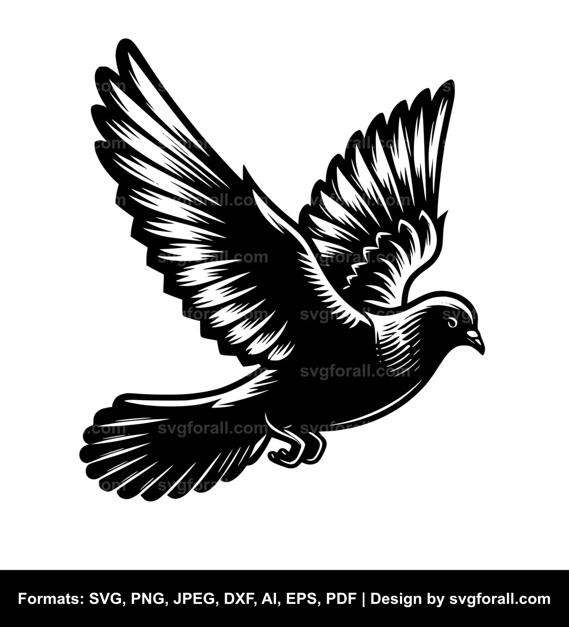 Flying Pigeon SVG Vector