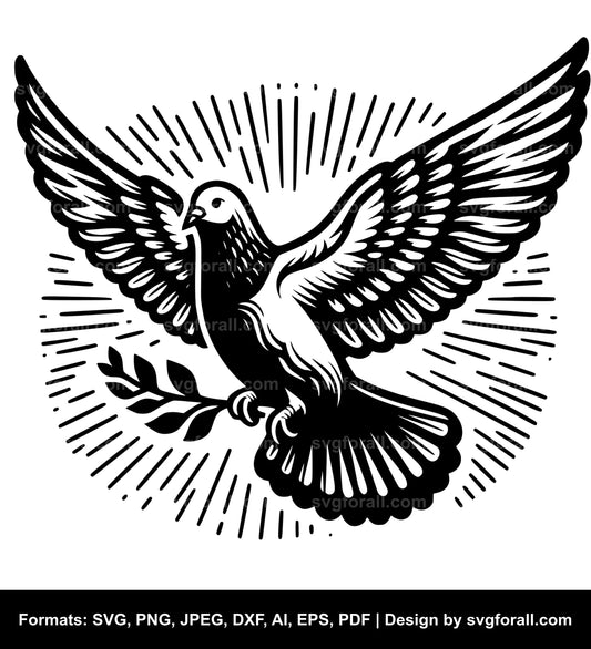 Flying Pigeon Vector SVG