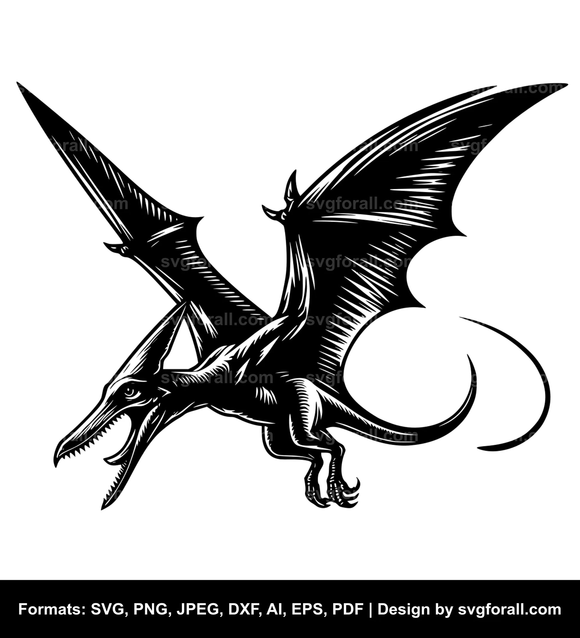 Flying Pterodactyl SVG PNG