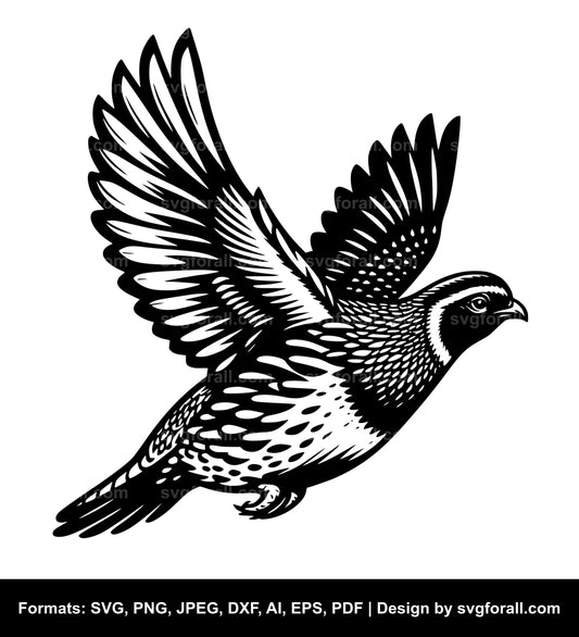 Flying Quail SVG PNG