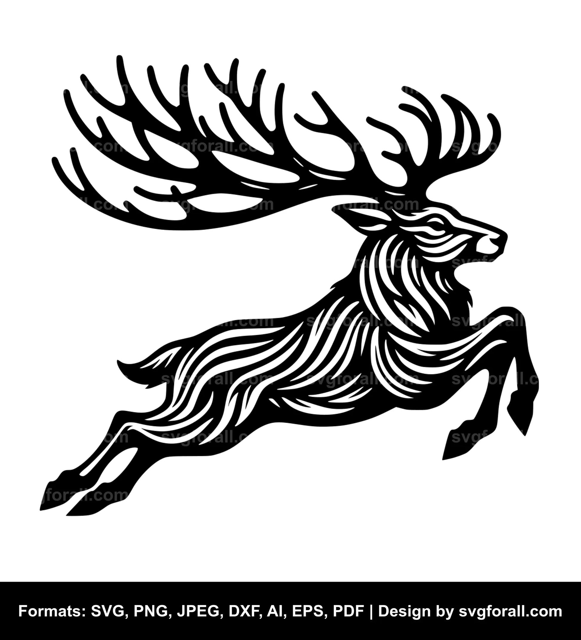 Flying Reindeer SVG PNG