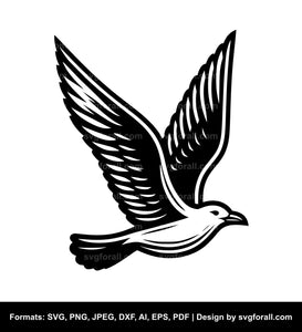 Flying Seagull SVG