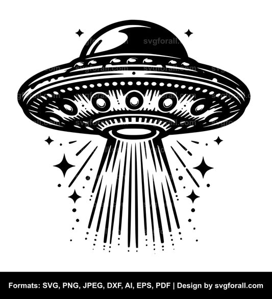 Flying Ufo Cricut SVG