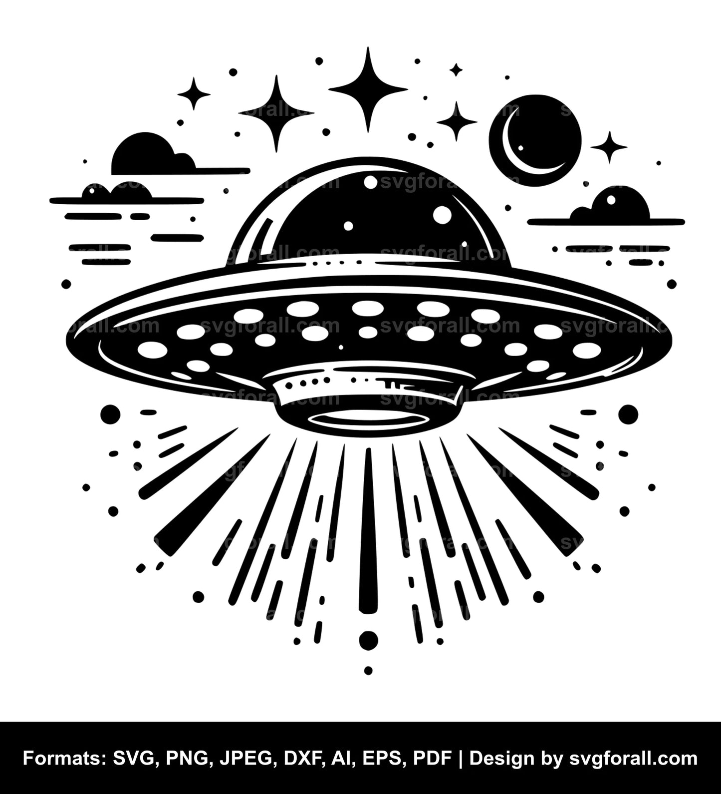 Flying Ufo Vector SVG