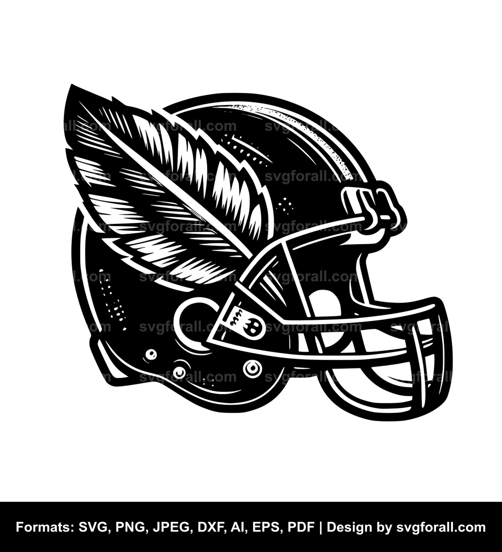 Football Helmet Black SVG