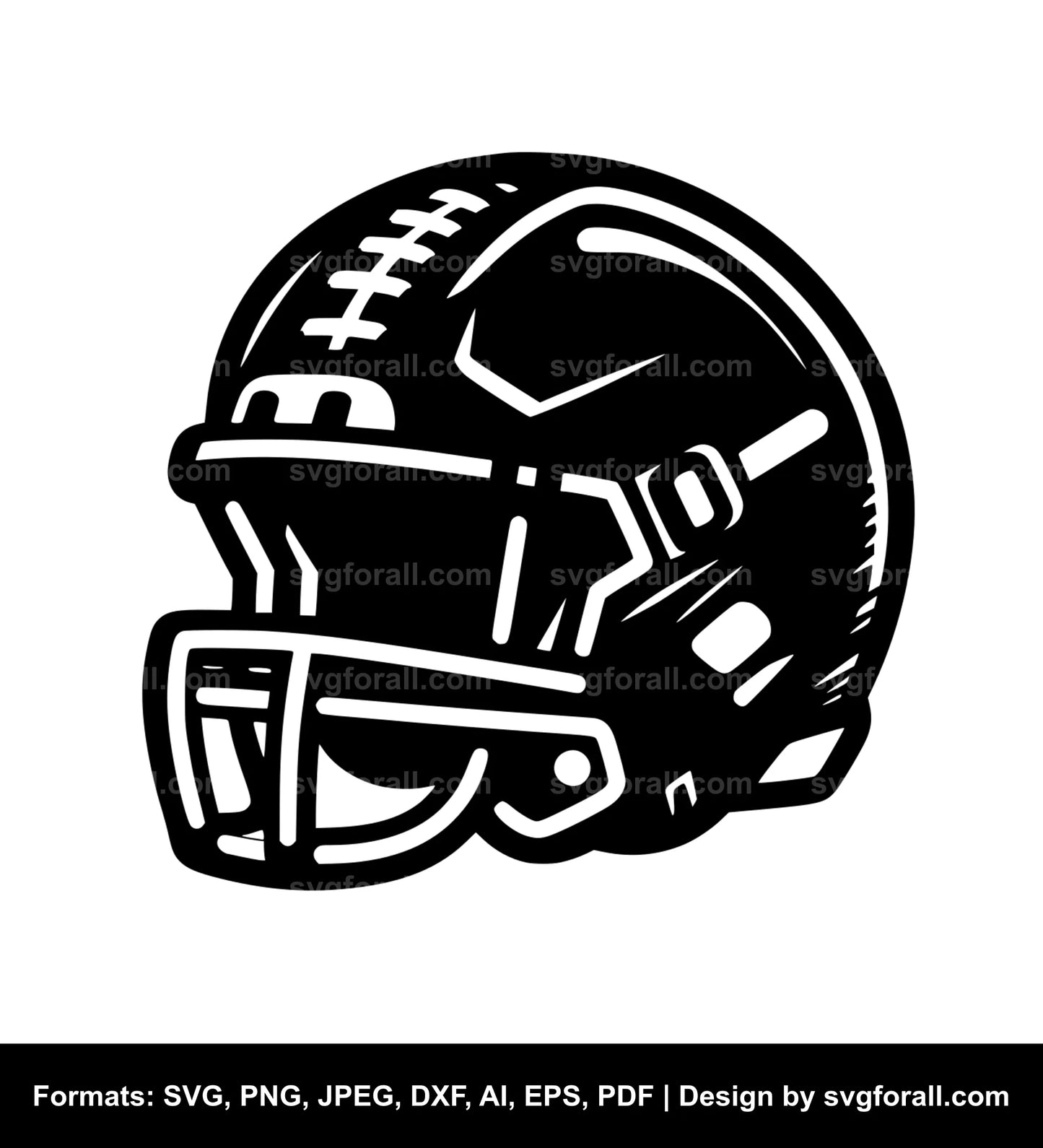 Football Helmet Vector SVG