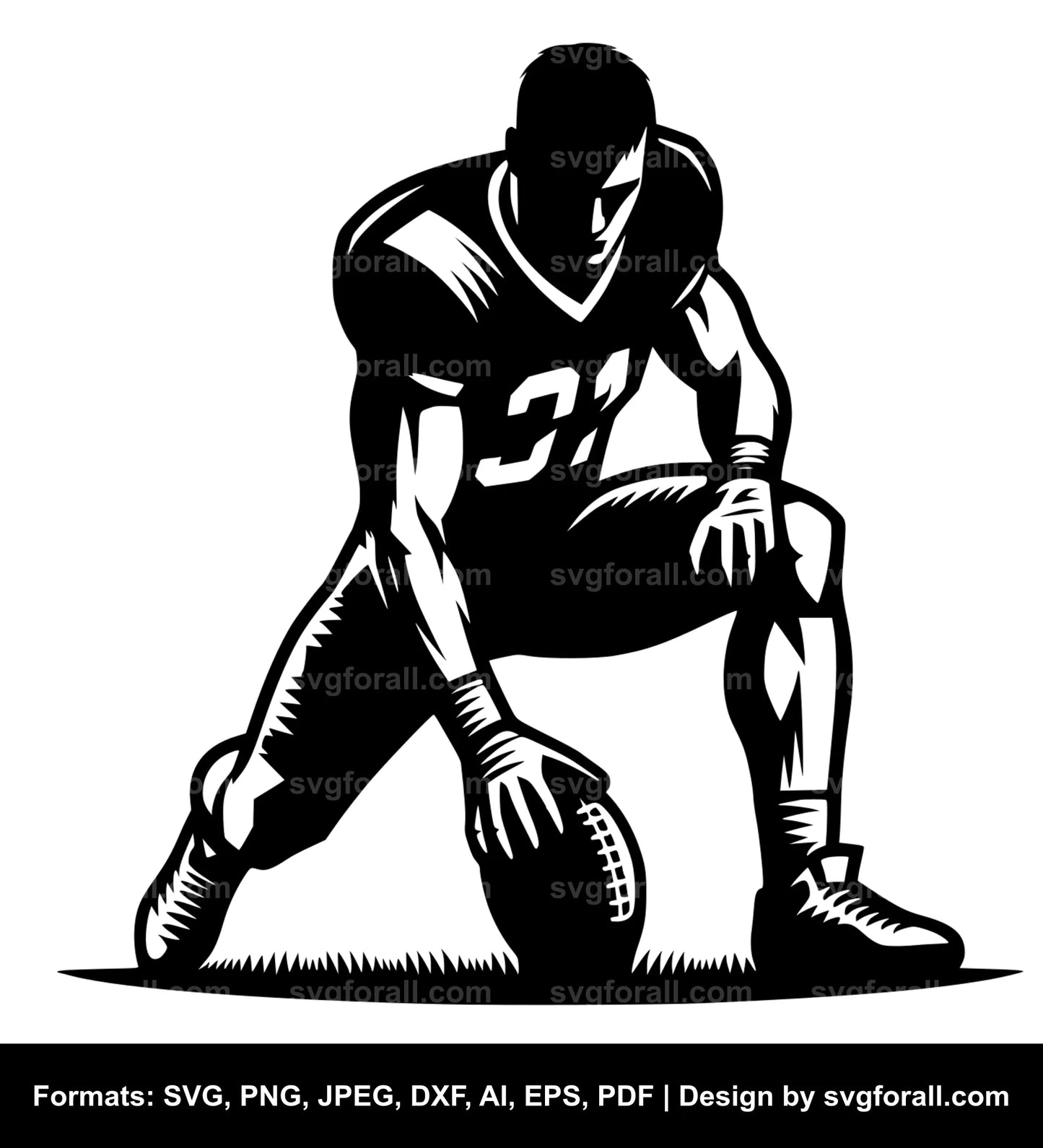 Football Player Black SVG