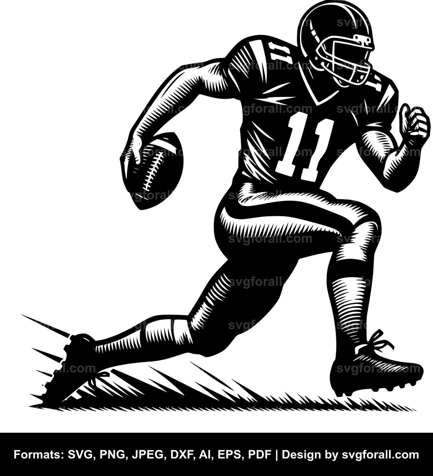 Football Player SVG Vector