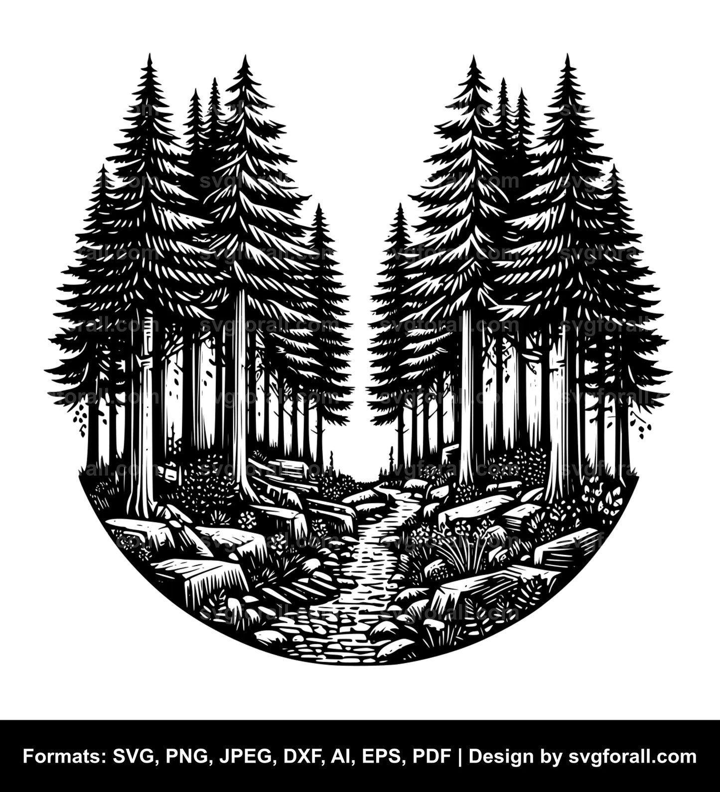 Forest Black SVG