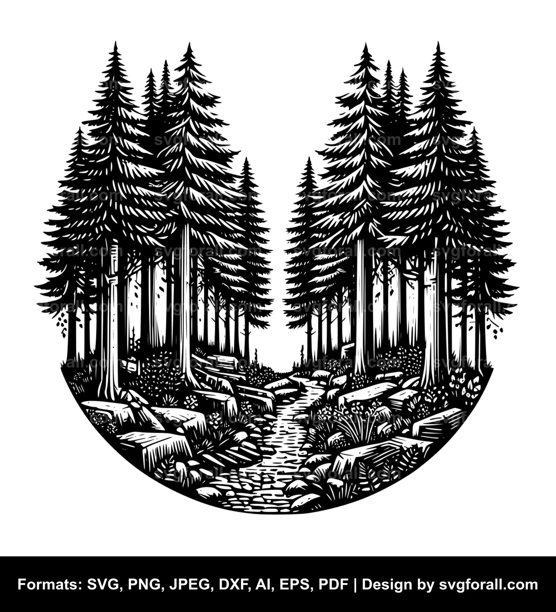 Forest Black SVG