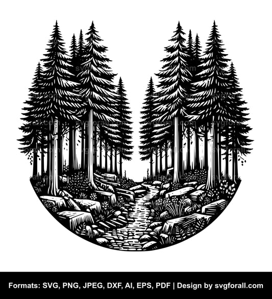 Forest Black SVG