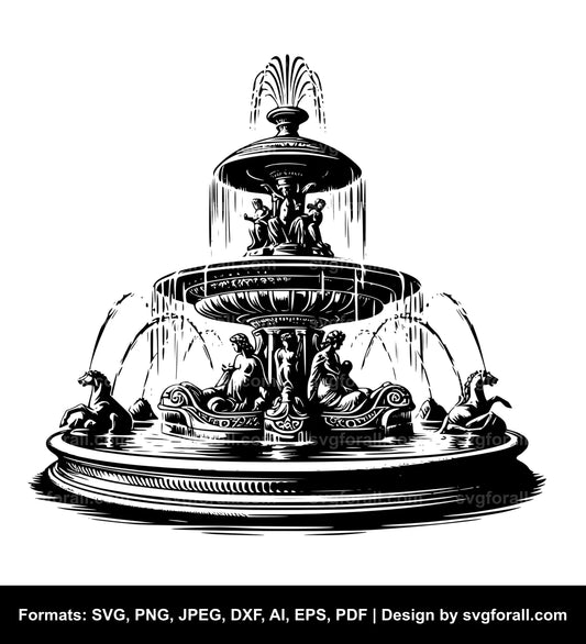 Fountain SVG Vector