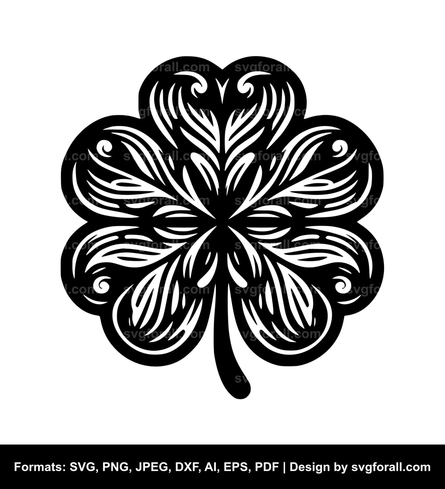 Four Leaf Clover SVG File