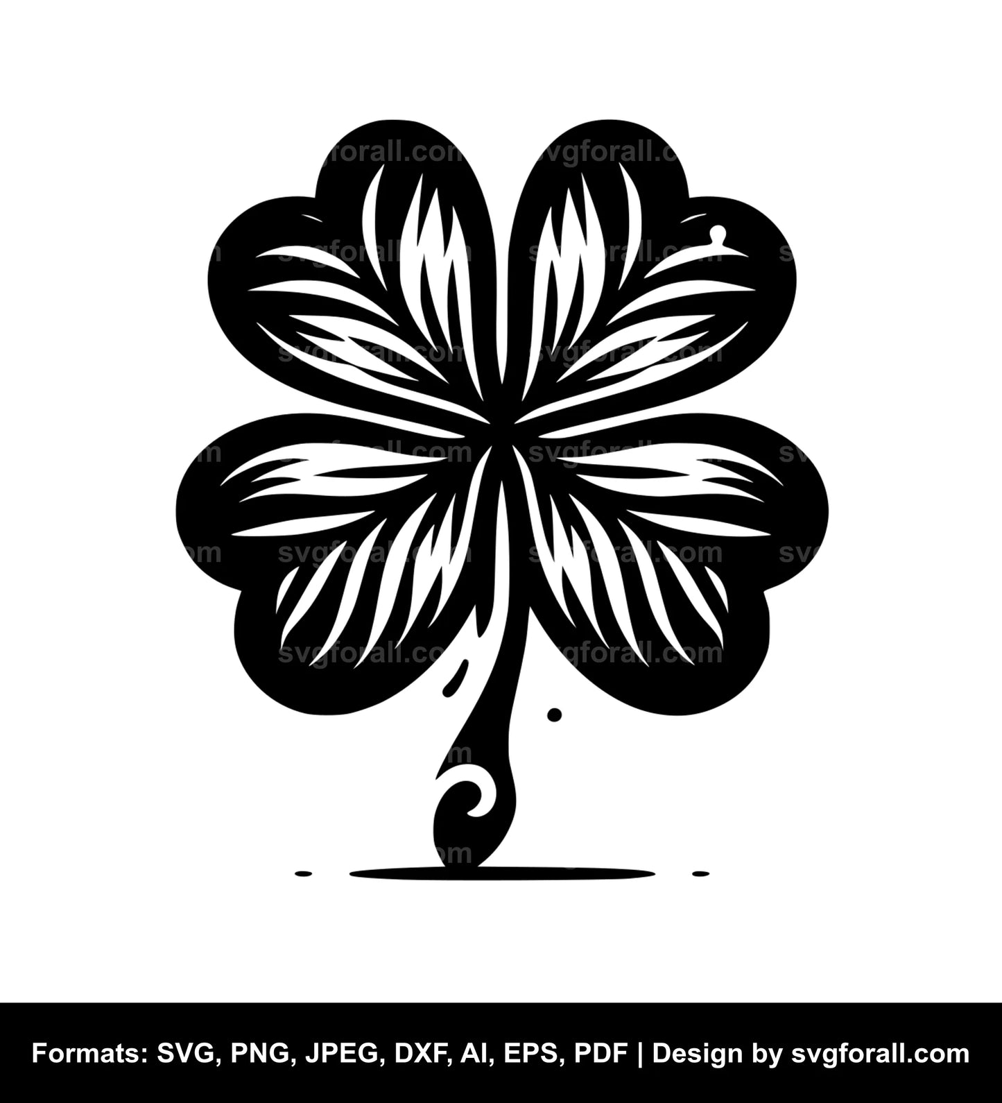 Four Leaf Clover SVG PNG