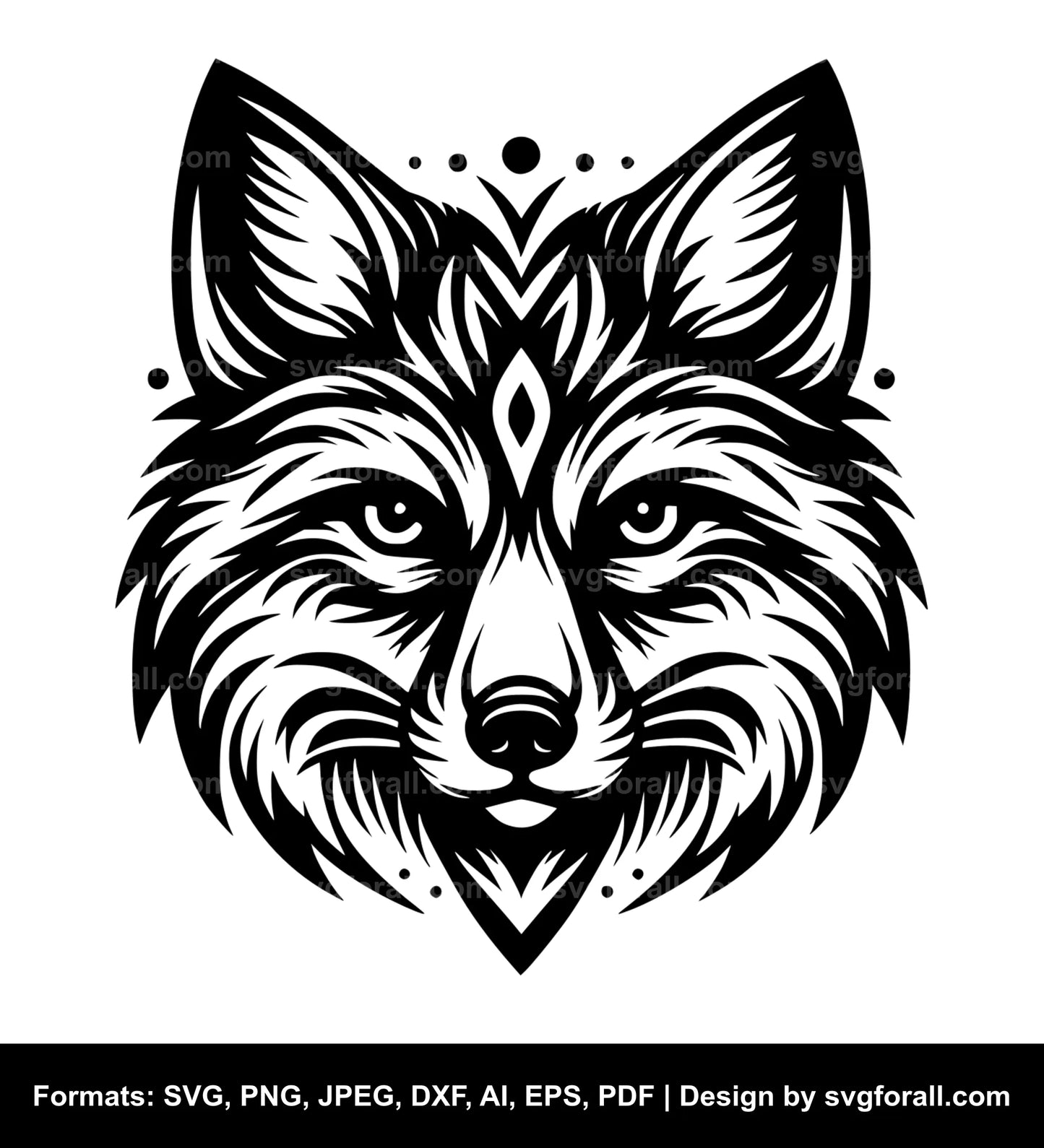 Fox Face SVG Design