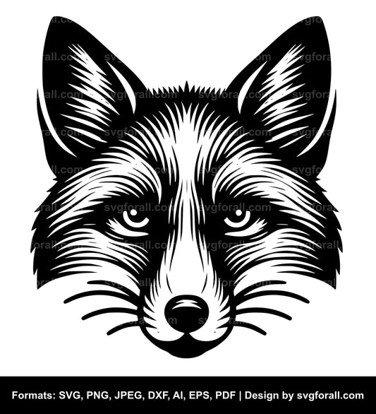 Fox Face SVG Vector